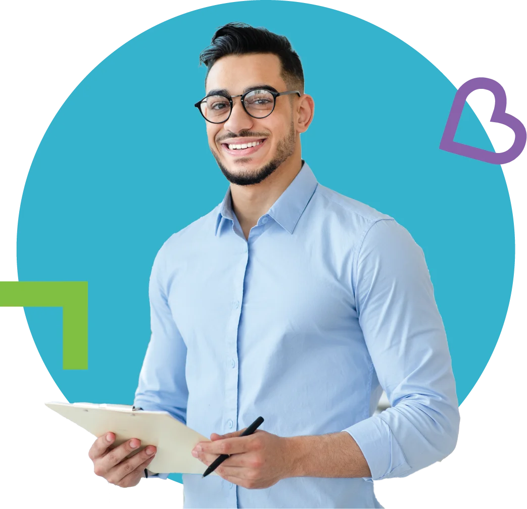 Staff member smiling
